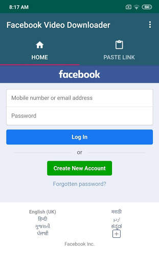 Videos downloader for facebook screenshot 1
