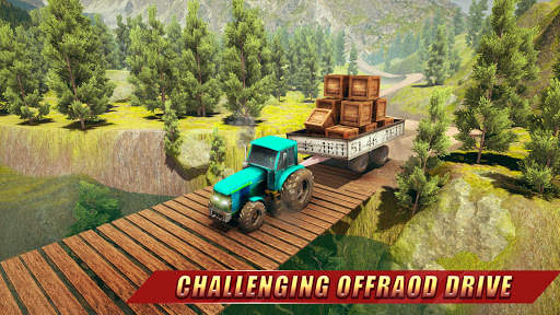 Tractor Trolley Farming Transport: Offroad Drive screenshot 14
