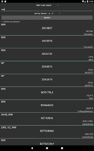 SMD Marking Codes screenshot 4