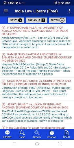 India law Library (Free Law Ap screenshot 2