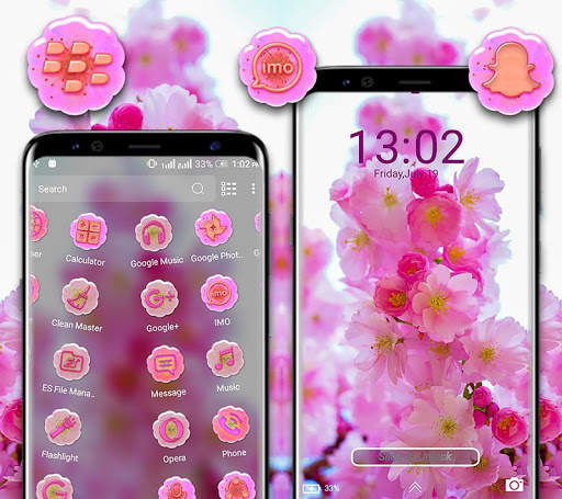 Cherry Blossom Launcher Theme screenshot 4