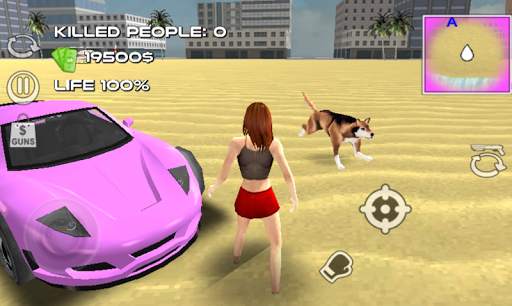 👧 Miami Crime Simulator Girl स्क्रीनशॉट 1