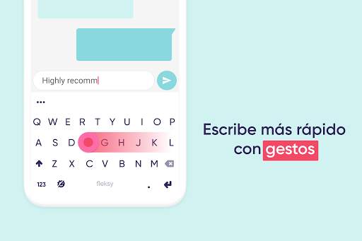 Teclado Fleksy GIF Emoji Temas screenshot 1