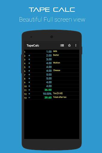 TapeCalc screenshot 3