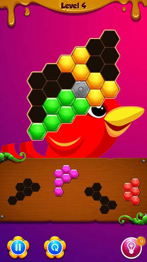 Red Bird Hexa Puzzle screenshot 1
