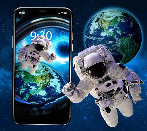 Space Astronaut APUS Live Wallpaper screenshot 1