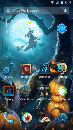 Spooky Halloween APUS Launcher theme screenshot 1