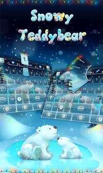 Snowy Teddy GO Keyboard Theme screenshot 6