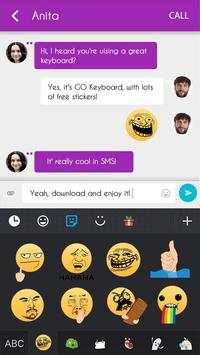 GO Keyboard Sticker Rage Emoji скриншот 5