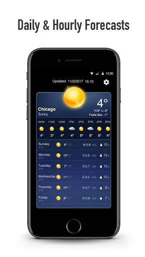 OS Style Daily live weather forecast screenshot 2