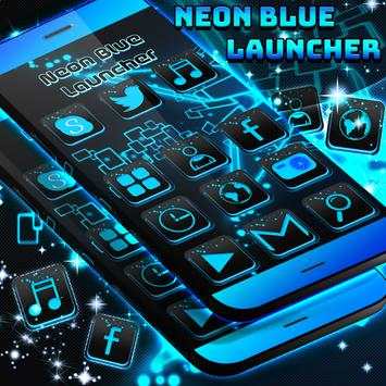 Neon Blue Launcher screenshot 2