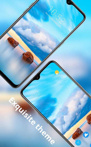 Nature theme bright blue sky peaceful beach screenshot 1