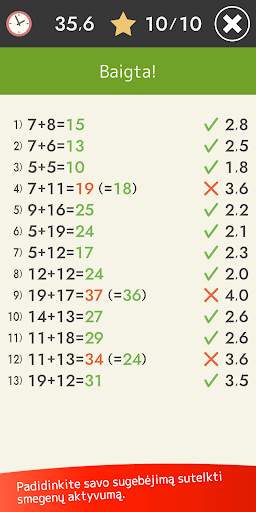 Calcolo a mente (Matematica) screenshot 6