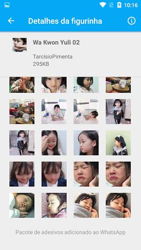 Cute stickers Korean Wa Kwon Yuli stickers screenshot 4