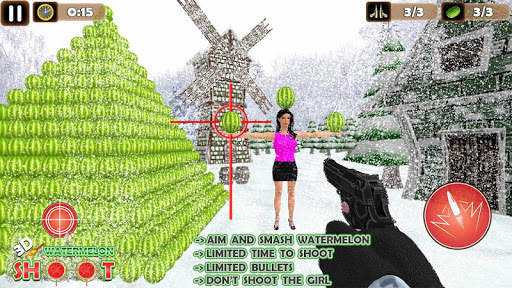 Target Watermelon Shoot 3D: Fruit Cut Games 2020 screenshot 1