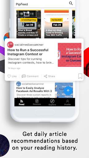 PipFeed - Newspaper Articles & News Aggregator screenshot 1