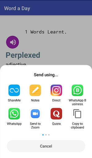 Word A Day: Learn a new word everyday with example screenshot 2
