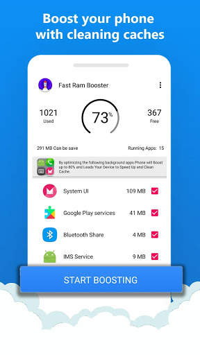 Fast Ram Booster Lite - Free cleanup memory screenshot 2