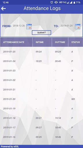 eSSL eTimeTrackLite Mobile App 2.0.4 screenshot 6