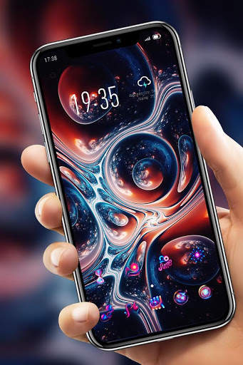 Colorful theme Red bubble sky art Y21L screenshot 4