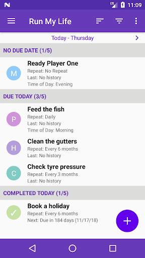 Run My Life - To Do List स्क्रीनशॉट 1