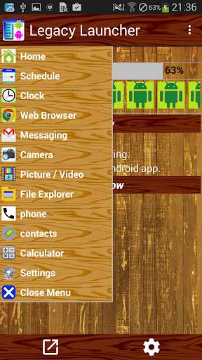 Legacy Launcher / start menu screenshot 2