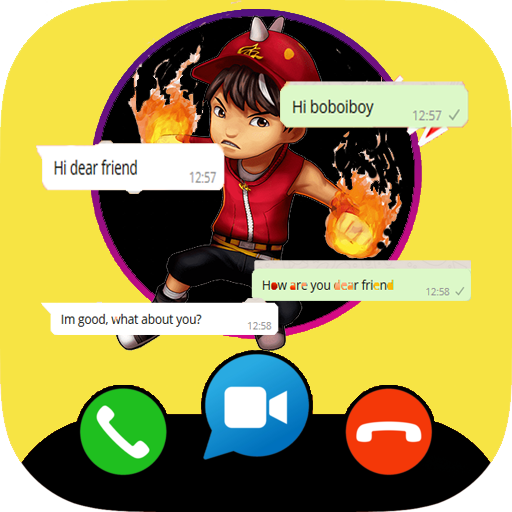BoboiBoy fake Chat and Video Call Simulator icon