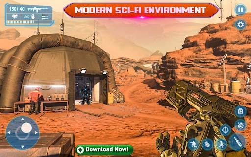 Sci-Fi Cover Fire 3D Shooting screenshot 2