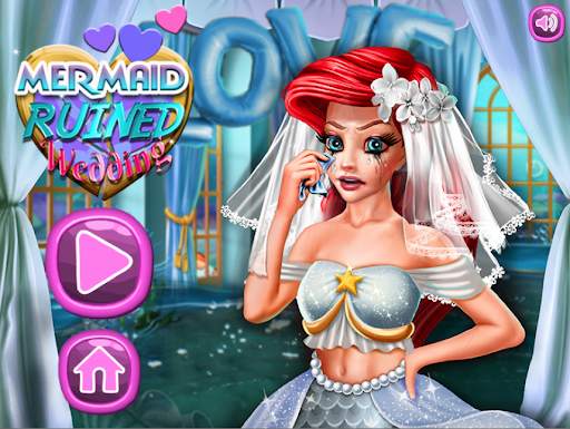 MERMAID RUINED WEDDING - Wedding games for girls screenshot 1