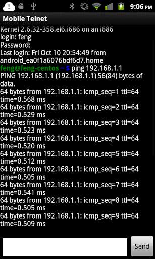 Mobile Telnet screenshot 2