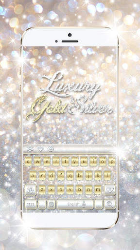 Luxury Gold & Silver Keyboard screenshot 1