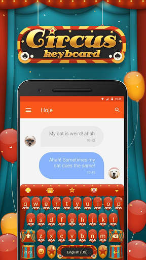 Red Joker Emoji Keyboard Theme screenshot 1