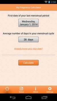 My Pregnancy Calculator screenshot 1