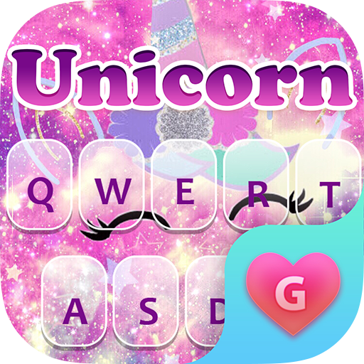 Glitter Unicorn Keyboard Theme for Girls icon