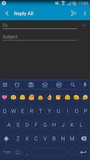 Circle Blue Emoji Keyboard screenshot 1