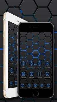 Blue technology theme  Lock screen screenshot 3