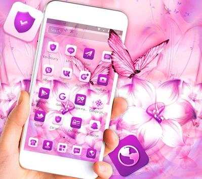 Pink Silk Bloom Flower Theme screenshot 1