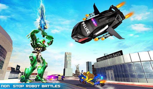 Flying Police Car Robot Hero: Robot Games screenshot 5