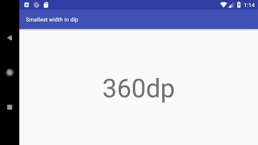 Smallest width in dip screenshot 2