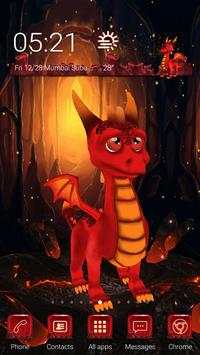 Animated Red Cartoon Dragon Launcher screenshot 2