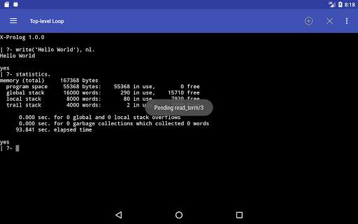 X-Prolog screenshot 9