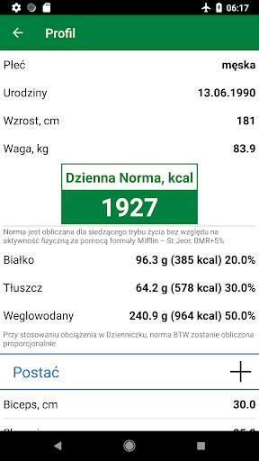 Licznik kalorii screenshot 2