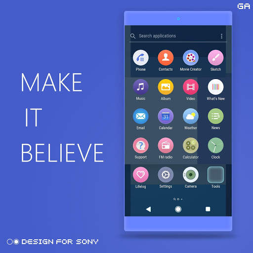 STYLE XPERIA Theme | Pattern BLUE🎨Design For SONY screenshot 5