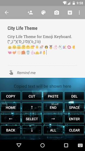 City Life Emoji Keyboard Theme screenshot 3