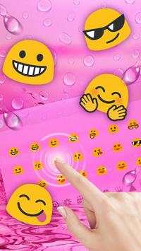 Pink Water Drops Keyboard Theme screenshot 3