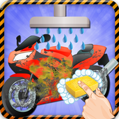 Dirty bike wash icon