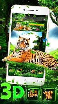 Tiger 3D Glass Tech Theme🐅 screenshot 3