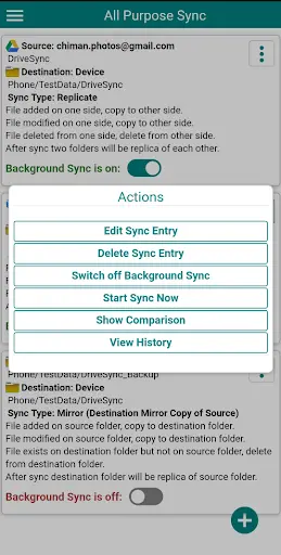Sync & Comparison - Drive, Dropbox and OneDrive скриншот 3