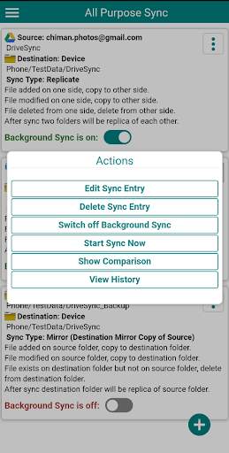 Sync & Comparison - Drive, Dropbox and OneDrive screenshot 3
