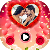 Heart Flower Magical Video Maker With Music icon